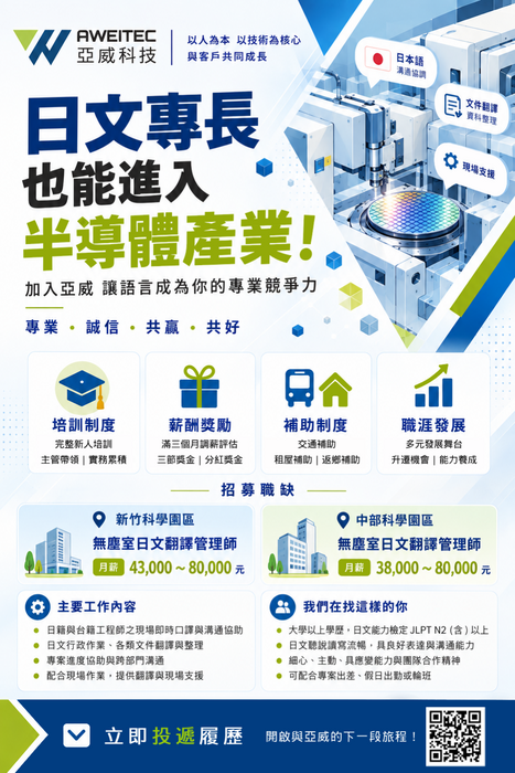 徵才訊息：亞威科技有限公司圖片